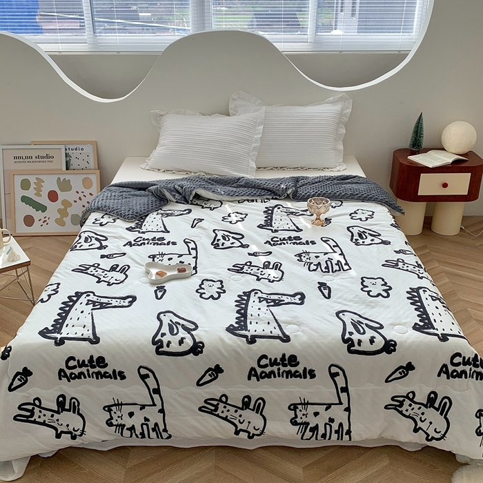 91家纺网 家纺一手货源 找家纺 （总）星期八 2023新款全棉豆豆春秋被夏被