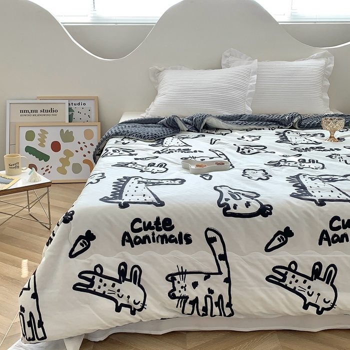 91家纺网 家纺一手货源 找家纺 （总）星期八 2023新款全棉豆豆春秋被夏被