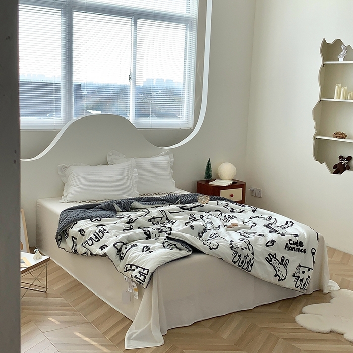 91家纺网 家纺一手货源 找家纺 （总）星期八 2023新款全棉豆豆春秋被夏被