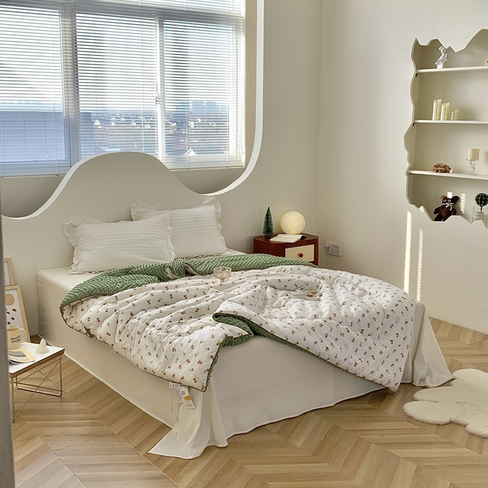 91家纺网 家纺一手货源 找家纺 星期八 2023新款全棉豆豆春秋被夏被 硕果