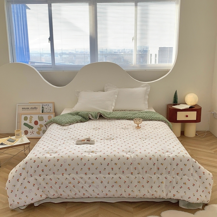 91家纺网 家纺一手货源 找家纺 星期八 2023新款全棉豆豆春秋被夏被 硕果