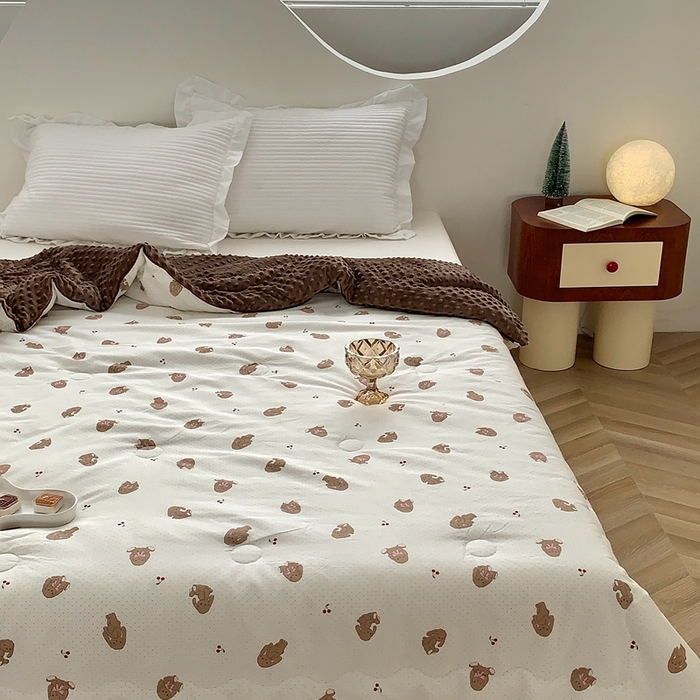 91家纺网 家纺一手货源 找家纺 星期八 2023新款全棉豆豆春秋被夏被 彼得兔