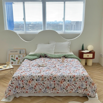 星期八 2023新款全棉豆豆春秋被夏被 繁花