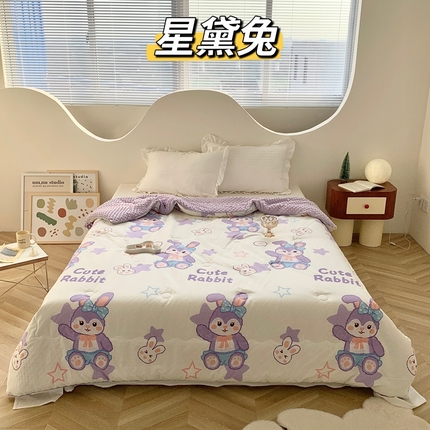 91家纺网 家纺一手货源 找家纺 （总）星期八 2023新款全棉豆豆春秋被夏被