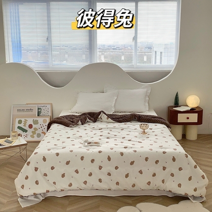 91家纺网 家纺一手货源 找家纺 （总）星期八 2023新款全棉豆豆春秋被夏被