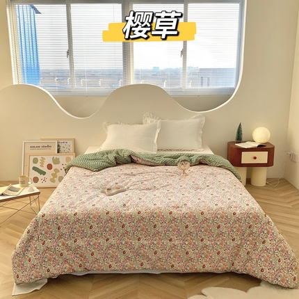 91家纺网 家纺一手货源 找家纺 （总）星期八 2023新款全棉豆豆春秋被夏被