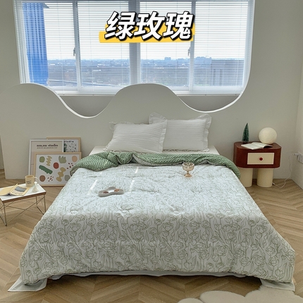 91家纺网 家纺一手货源 找家纺 （总）星期八 2023新款全棉豆豆春秋被夏被