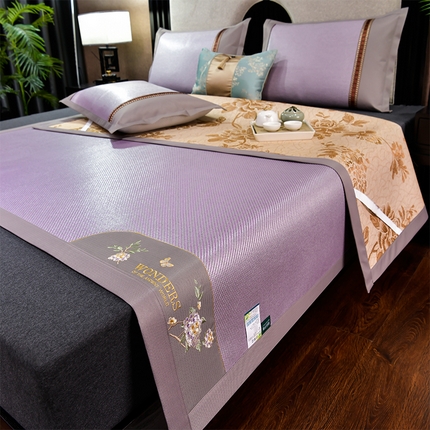 小牛席业2023新款绣球花开-冰藤双面席 绣球花开-冰藤浅紫