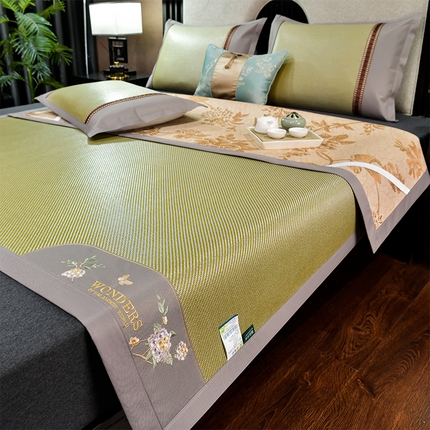 小牛席业2023新款绣球花开-冰藤双面席 绣球花开-冰藤青柠