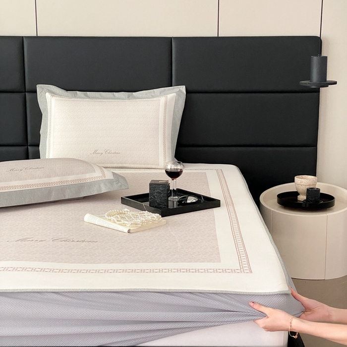 91家纺网 家纺一手货源 找家纺 三味舒屋 2025新款凉感抗菌防螨印花冰丝养生席-克莉丝 克莉丝咖