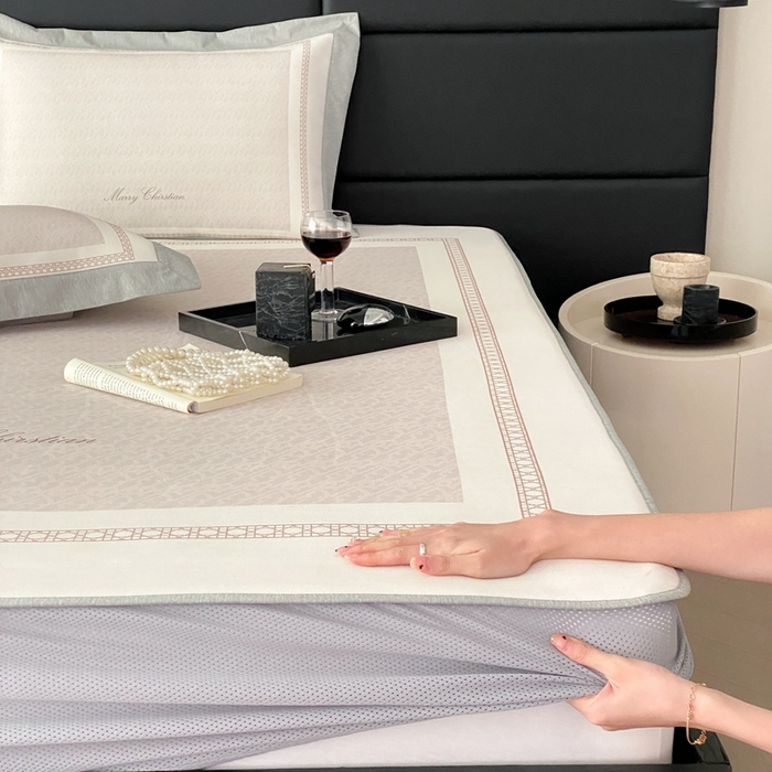 91家纺网 家纺一手货源 找家纺 三味舒屋 2025新款凉感抗菌防螨印花冰丝养生席-克莉丝 克莉丝咖