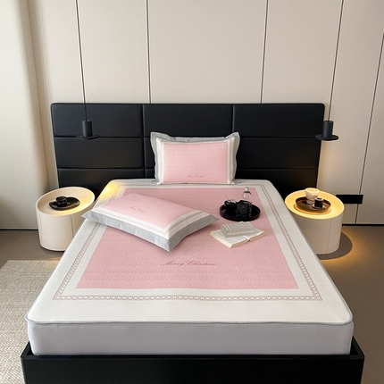 91家纺网 家纺一手货源 找家纺 （总）三味舒屋 2025新款凉感抗菌防螨印花冰丝养生席-克莉丝