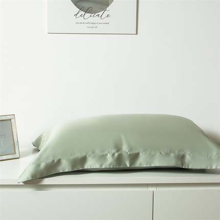 91家纺网 家纺一手货源 找家纺 好阁 2023新款60S莱赛尔枕套 苍岭绿