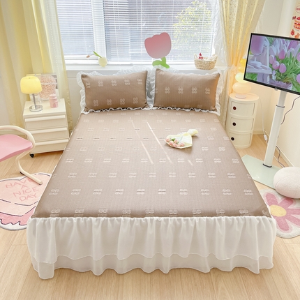 91家纺网 家纺一手货源 找家纺 （总）同田 2023新款凉豆豆床裙款凉席冰丝凉感豆豆席