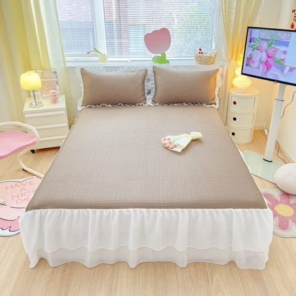 91家纺网 家纺一手货源 找家纺 （总）同田 2023新款凉豆豆床裙款凉席冰丝凉感豆豆席