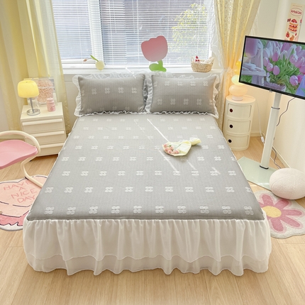 91家纺网 家纺一手货源 找家纺 （总）同田 2023新款凉豆豆床裙款凉席冰丝凉感豆豆席