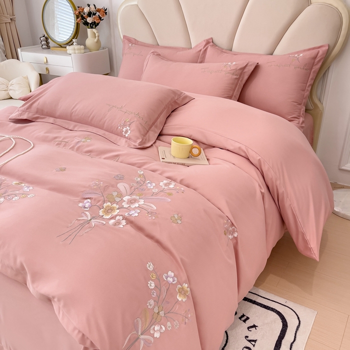 91家纺网 家纺一手货源 找家纺 （总）金米诺 2024新款水洗磨毛刺绣四件套