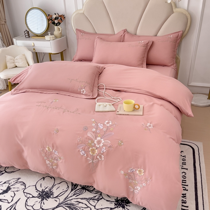 91家纺网 家纺一手货源 找家纺 （总）金米诺 2024新款水洗磨毛刺绣四件套