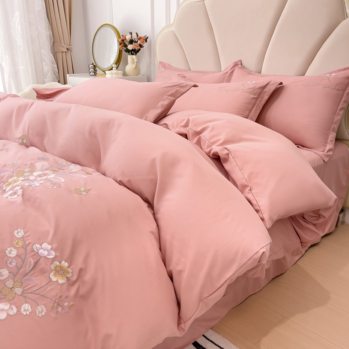 91家纺网 家纺一手货源 找家纺 （总）金米诺 2024新款水洗磨毛刺绣四件套