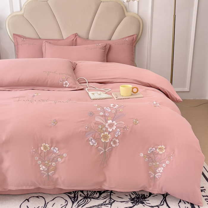 91家纺网 家纺一手货源 找家纺 （总）金米诺 2024新款水洗磨毛刺绣四件套