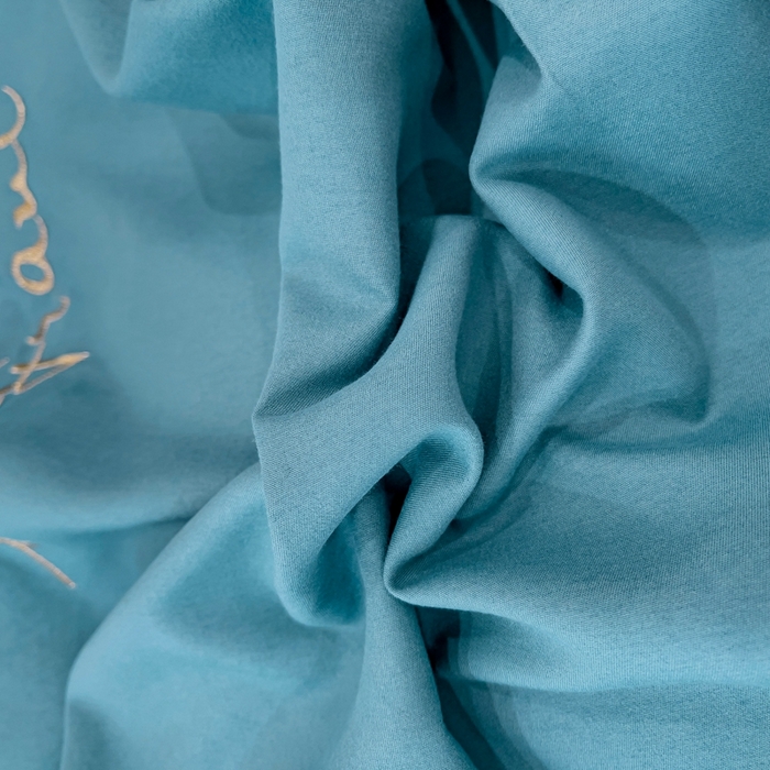 91家纺网 家纺一手货源 找家纺 金米诺 2024新款水洗磨毛刺绣四件套 幸运花-湖蓝