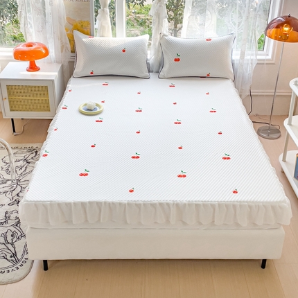 91家纺网 家纺一手货源 找家纺 （总）宅部落 2023新款凉感摩豆豆小花边床笠席