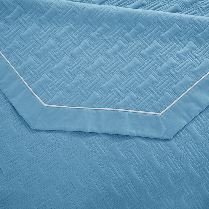 91家纺网 家纺一手货源 找家纺 （总）优乐家纺 2023新款双面全棉斜纹绗绣床盖唐顿系列三件套