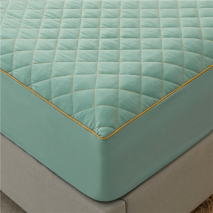 91家纺网 家纺一手货源 找家纺 屹成家纺 2024年水洗棉毛巾绣款床笠三件套 橄榄绿