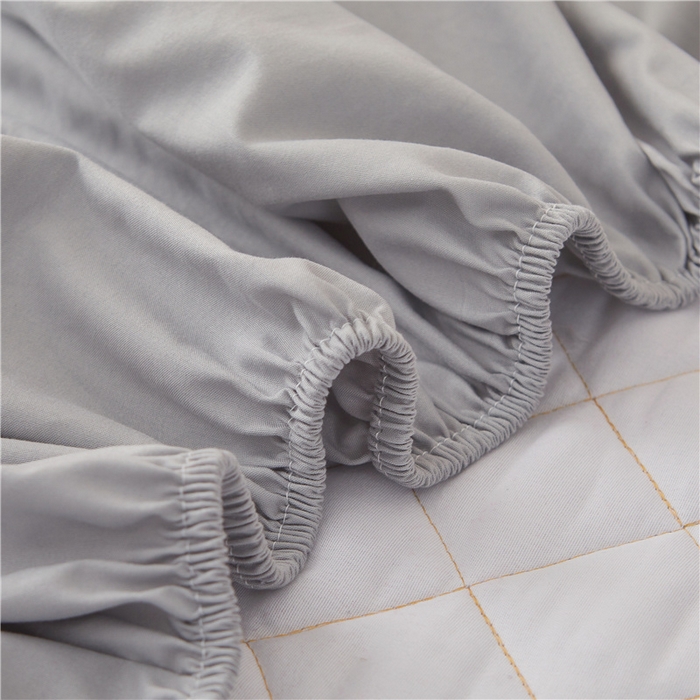 91家纺网 家纺一手货源 找家纺 屹成家纺 2024年水洗棉毛巾绣款床笠三件套 银灰