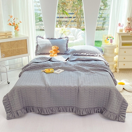 91家纺网 家纺一手货源 找家纺 （总）恩和家纺 2025新款奶油风水洗夏被