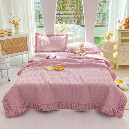 91家纺网 家纺一手货源 找家纺 （总）恩和家纺 2025新款奶油风水洗夏被