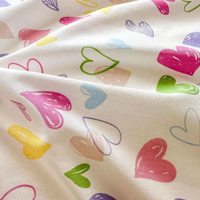 91家纺网 家纺一手货源 找家纺 清雅福 2023新款全棉小清新四件套 彩虹爱人