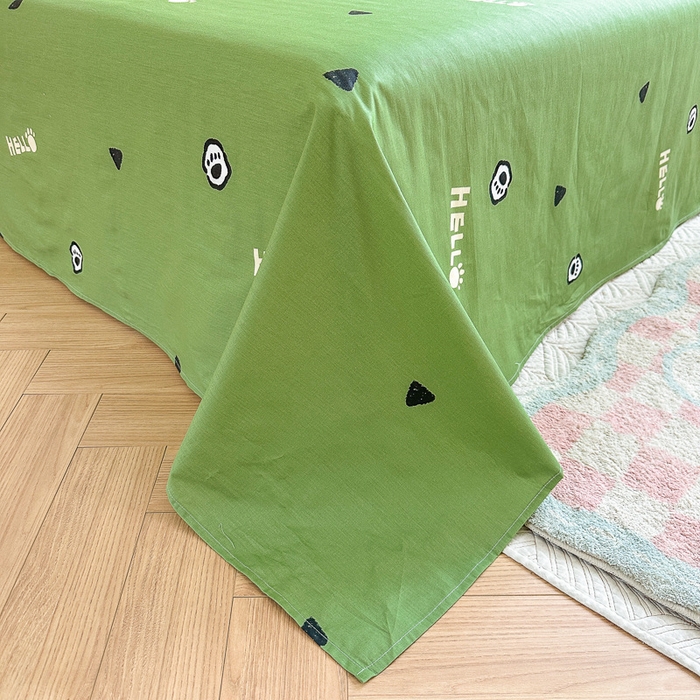 91家纺网 家纺一手货源 找家纺 清雅福 2023新款全棉小清新四件套 皮皮狗