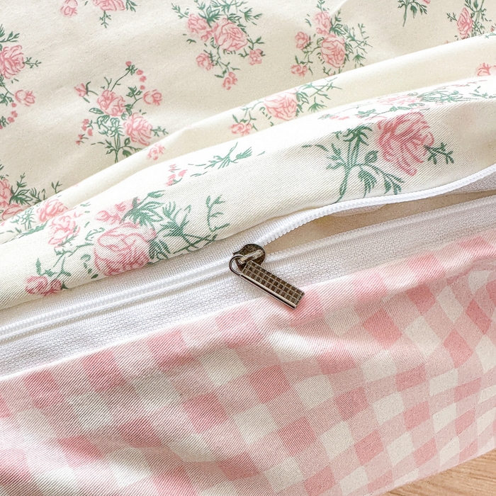 91家纺网 家纺一手货源 找家纺 清雅福 2023新款全棉小清新四件套 少女心