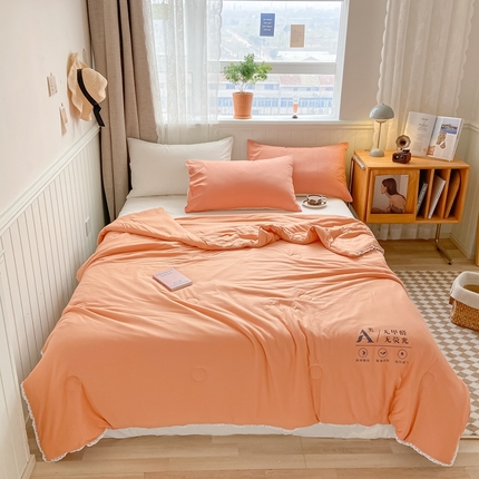 91家纺网 家纺一手货源 找家纺 帕拉美拉 2025新款针织棉夏凉空调被系列 红玉