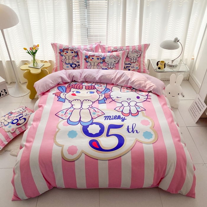 91家纺网 家纺一手货源 找家纺 卡通被套单件被罩男女儿童学生宿舍单人被单男孩卡幼儿园单人被罩 公主伙伴