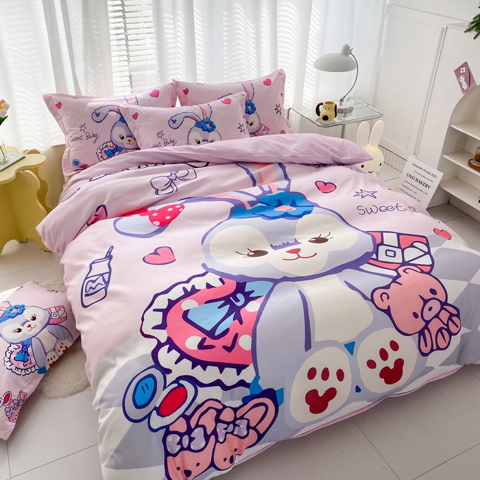 91家纺网 家纺一手货源 找家纺 卡通被套单件被罩男女儿童学生宿舍单人被单男孩卡幼儿园单人被罩 冰冰星黛露