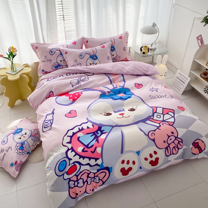 91家纺网 家纺一手货源 找家纺 卡通被套单件被罩男女儿童学生宿舍单人被单男孩卡幼儿园单人被罩 冰冰星黛露