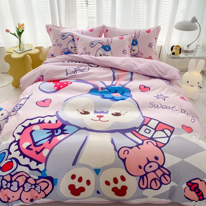 91家纺网 家纺一手货源 找家纺 卡通被套单件被罩男女儿童学生宿舍单人被单男孩卡幼儿园单人被罩 冰冰星黛露