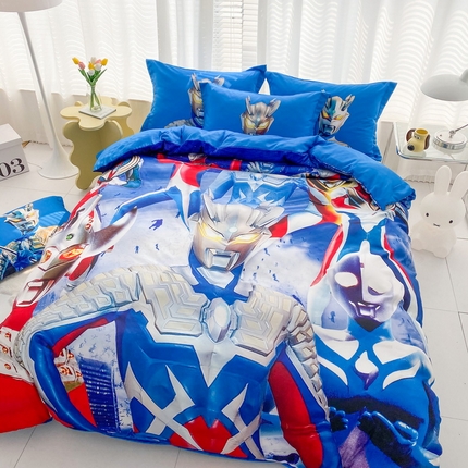 卡通被套单件被罩男女儿童学生宿舍单人被单男孩卡幼儿园单人被罩 奥特家族