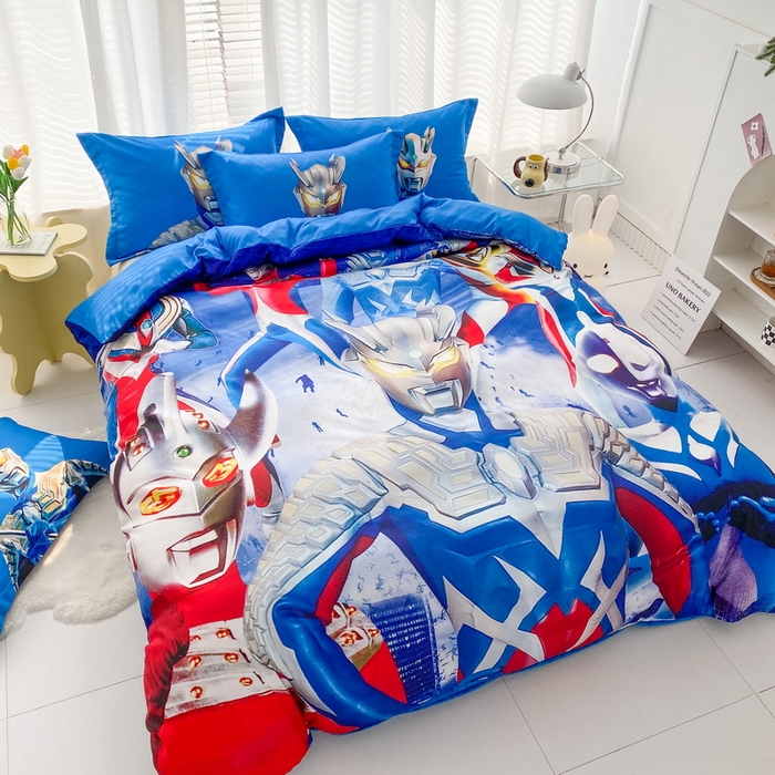 91家纺网 家纺一手货源 找家纺 卡通被套单件被罩男女儿童学生宿舍单人被单男孩卡幼儿园单人被罩 奥特家族