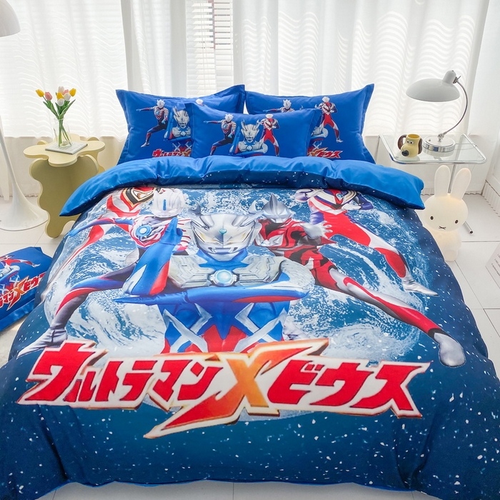 91家纺网 家纺一手货源 找家纺 卡通被套单件被罩男女儿童学生宿舍单人被单男孩卡幼儿园单人被罩 奥特警卫队