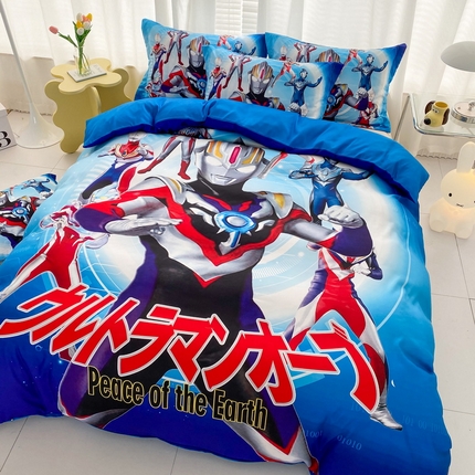 卡通被套单件被罩男女儿童学生宿舍单人被单男孩卡幼儿园单人被罩 奥特曼战队