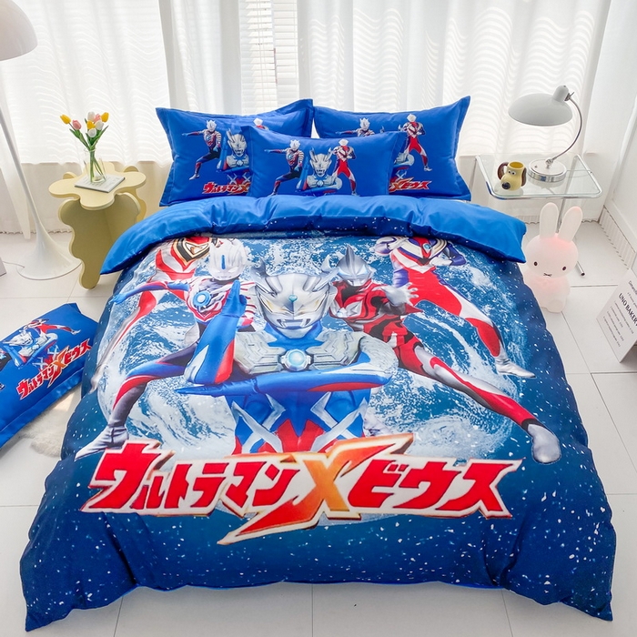 91家纺网 家纺一手货源 找家纺 卡通被套单件被罩男女儿童学生宿舍单人被单男孩卡幼儿园单人被罩 奥特警卫队