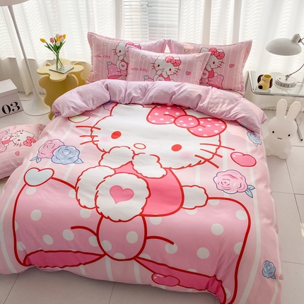 卡通被套单件被罩男女儿童学生宿舍单人被单男孩卡幼儿园单人被罩 害羞KT