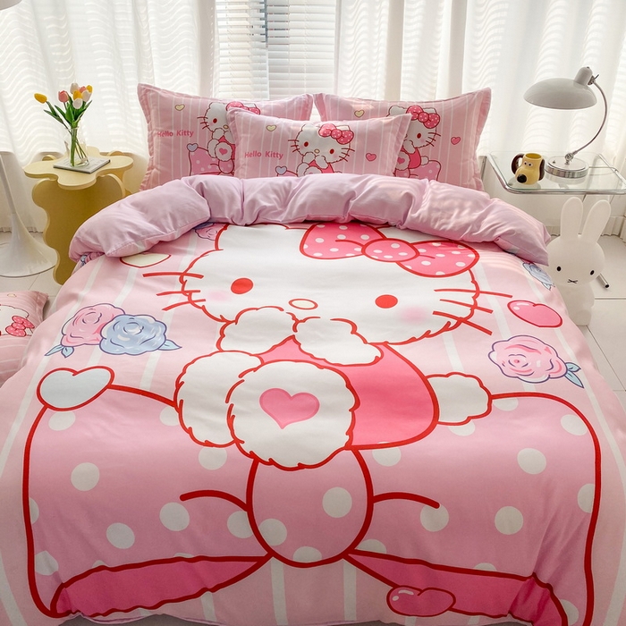 91家纺网 家纺一手货源 找家纺 卡通被套单件被罩男女儿童学生宿舍单人被单男孩卡幼儿园单人被罩 害羞KT