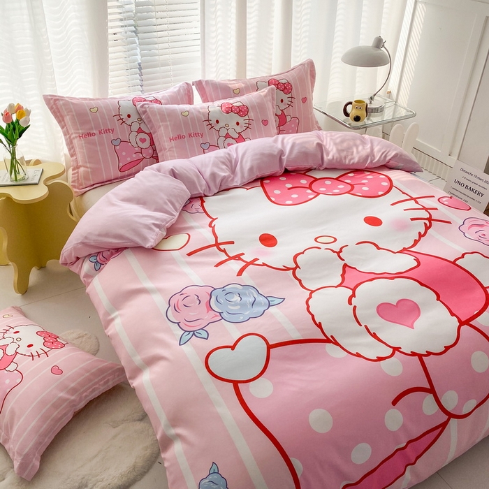 91家纺网 家纺一手货源 找家纺 卡通被套单件被罩男女儿童学生宿舍单人被单男孩卡幼儿园单人被罩 害羞KT