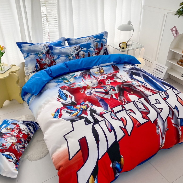 91家纺网 家纺一手货源 找家纺 卡通被套单件被罩男女儿童学生宿舍单人被单男孩卡幼儿园单人被罩 帅气奥特曼