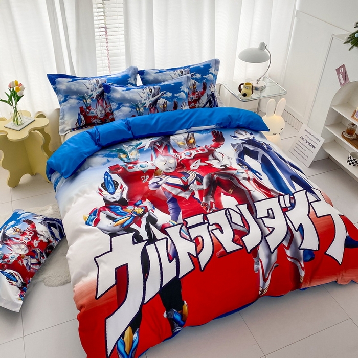 91家纺网 家纺一手货源 找家纺 卡通被套单件被罩男女儿童学生宿舍单人被单男孩卡幼儿园单人被罩 帅气奥特曼