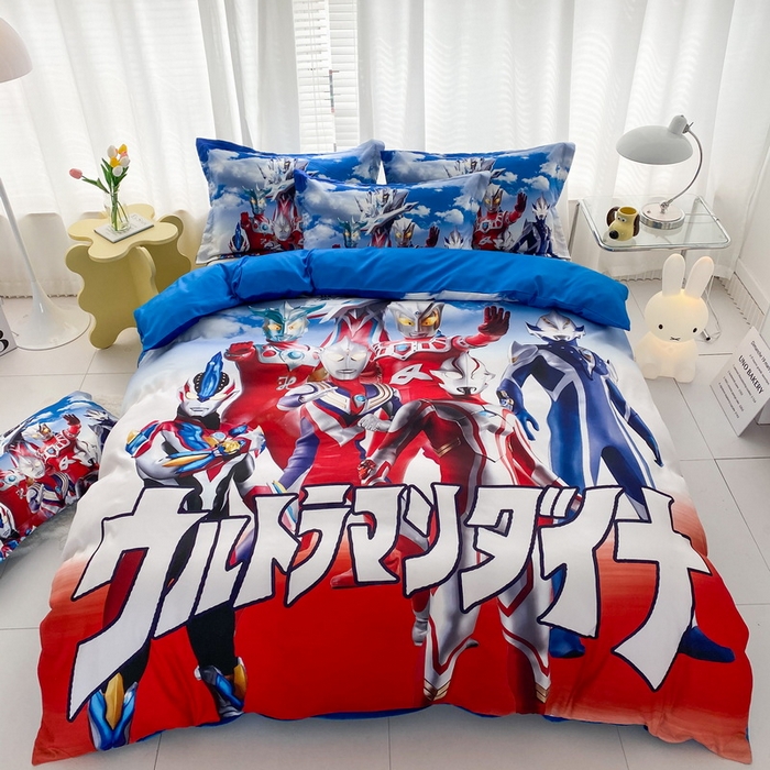 91家纺网 家纺一手货源 找家纺 卡通被套单件被罩男女儿童学生宿舍单人被单男孩卡幼儿园单人被罩 帅气奥特曼